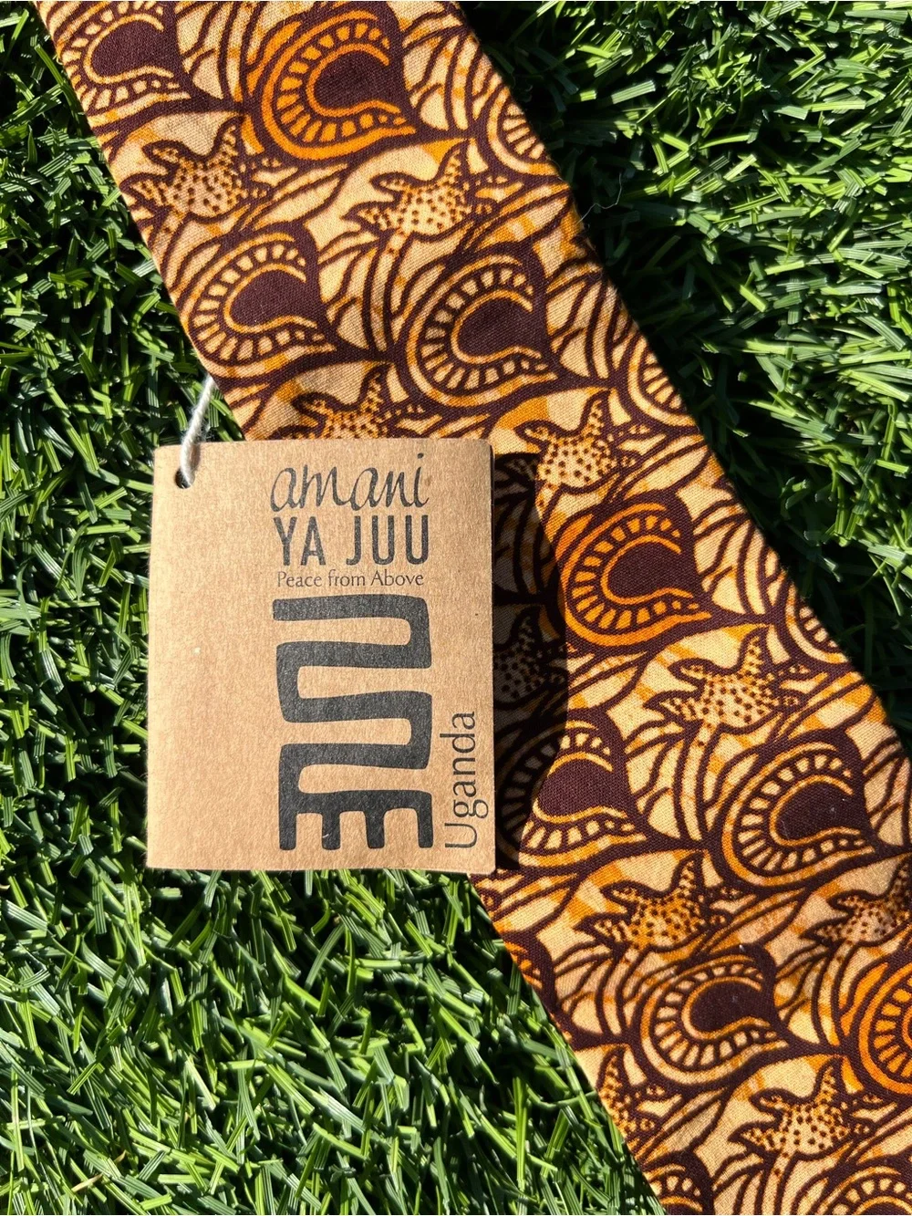 Classic Brown & Gold Patterned Men's Tie
